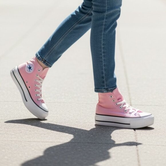 Converse Chuck Taylor All Star Lift Double Stack Lace-Up Sneaker-10 Women/8 Men - Picture 9 of 10